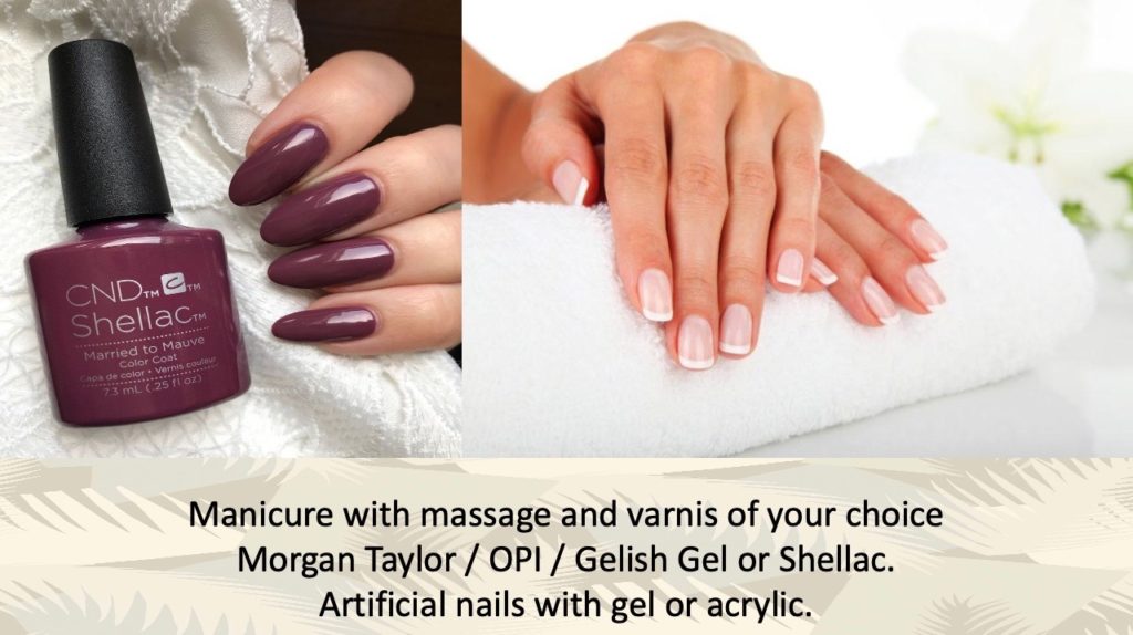 Hands Manicure Nails and lack in Hairdresser Beauty BELLISSIMI MARBELLA